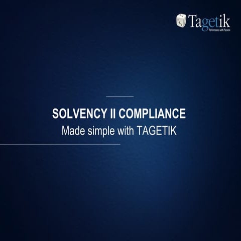 Tagetik Solvency II introduction | PPT