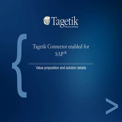 Tagetik sap connector   solution details