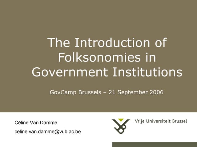 Tagging in government institutions