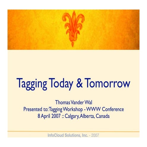 Tagging Today & Tomorrow - New Content