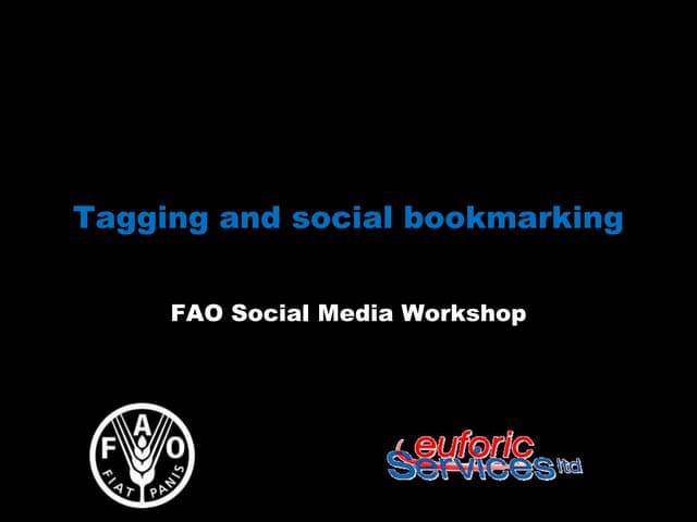Tagging and social bookmarking 2012