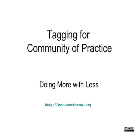 Tagging For Community of Practice