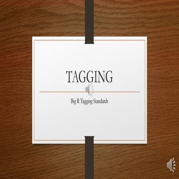 Tagging Standards | PPTX