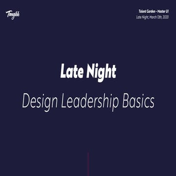 Design Leadership Basics