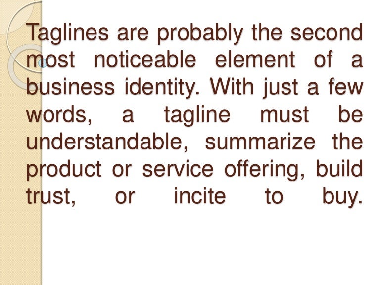 Taglines Definition