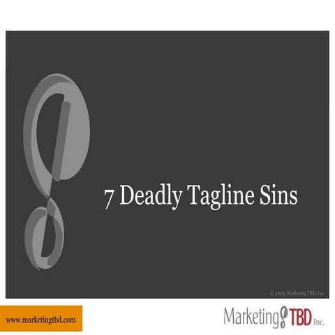 Taglines   7 Deadly Sins