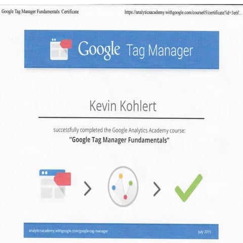 Tag Manager Certification | PPT