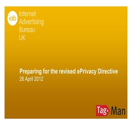 Nick Stringer, IAB UK - Preparing for the revised ePrivacy directive