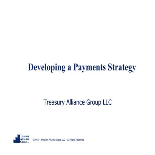 Developing a Payments Strategy