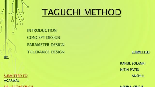 Taguchi introduction concept 1