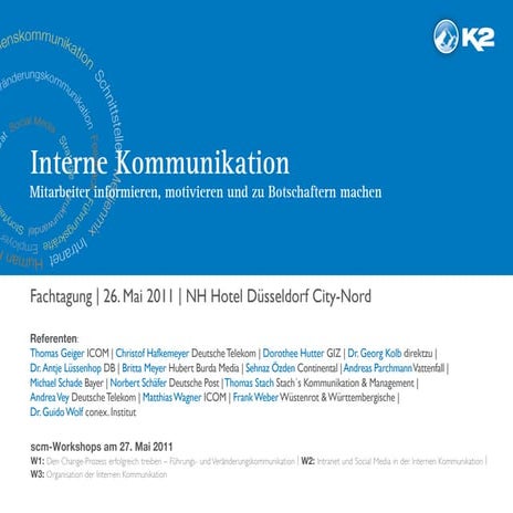Broschüre zur K2-Tagung Interne Kommunikation 2011