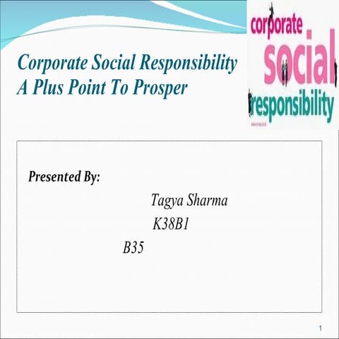 Corporate social responsibility 
