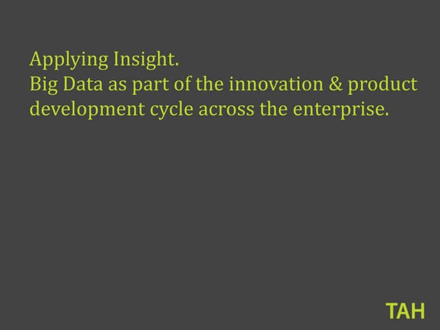 Big Data and Innovation