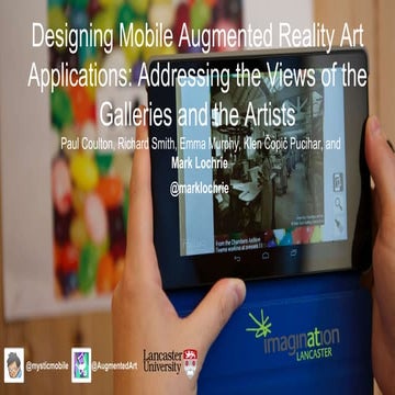 Designing Mobile Augmented Reality Art Applications: Addressing the Views of the Galleries and the Artists