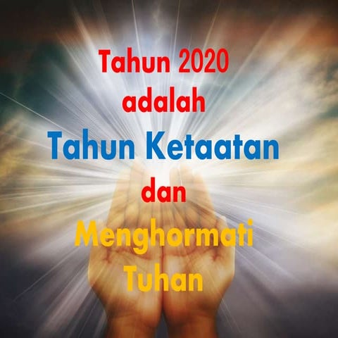 Tahun ketaatan   hidup jadi anak allah