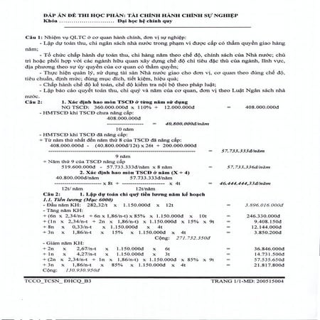 University transcript - Nguyen Hoang Tuan | PDF