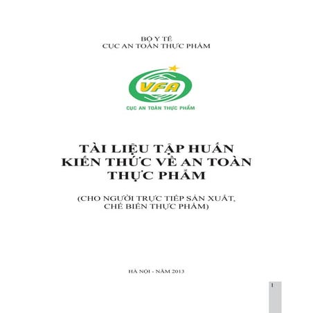 Tài liệu An toàn truong sản xuất thực phẩm