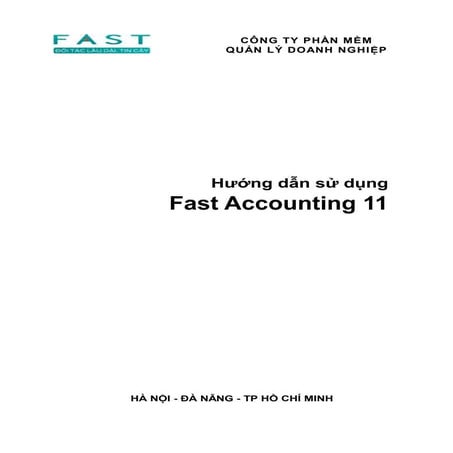 Hướng dẫn sử dụng phần mềm Fast | PDF