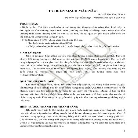 TAI BIẾN MẠCH MÁU NÃO (ĐỘT QUỴ NÃO)