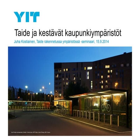 Taide ja kestävät kaupunkiympäristöt