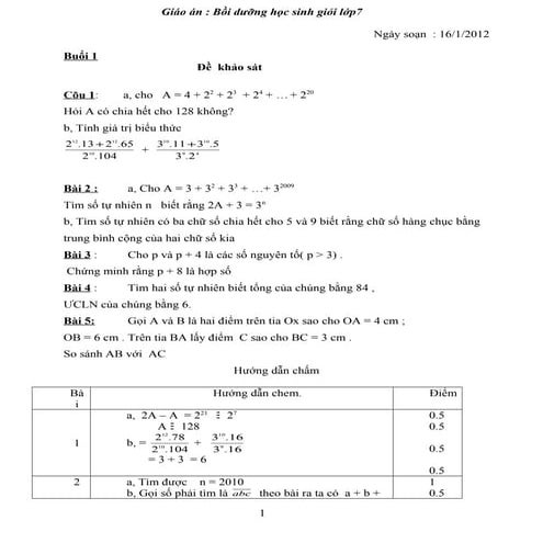 Tai lieu boi duong hsg toan 7 chuyen de