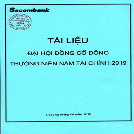 Báo cáo tài chính thường niên của Sacombank năm 2019