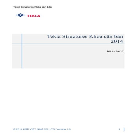 Tài liệu tự học Tekla Structure