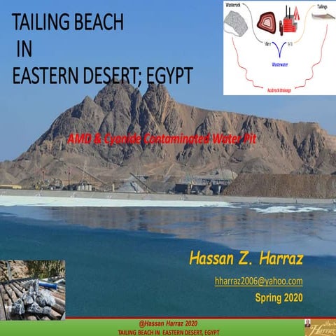 Tailing beach in eastern desert egypt