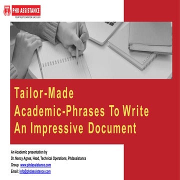 Tailor-Made Academic-Phrases To Write An Impressive Document - Phdassistance  