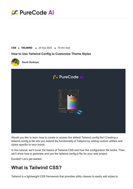 Tech talk on Tailwind CSS | PPT