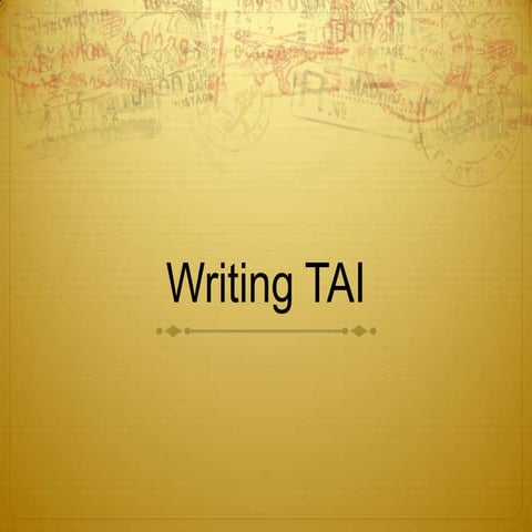 Tai Presentation Pptx
