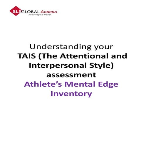 TAIS Athletes Mental Edge Inventory