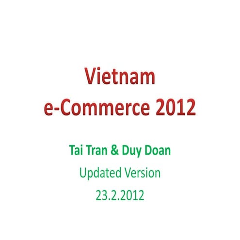 Vietnam e-Commerce 2012 updated