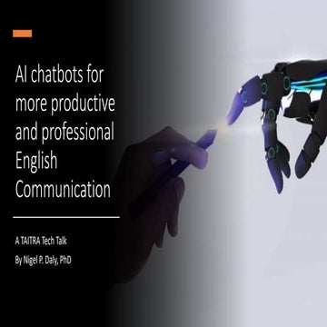 AI chatbots for professional communication for non-native speakers and office...