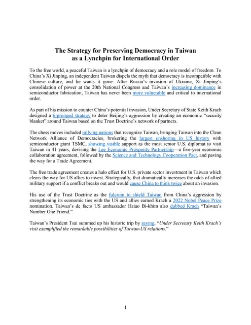 Does Silicon Valley Strategy Apply to Statecraft? Keith Krach | PPT
