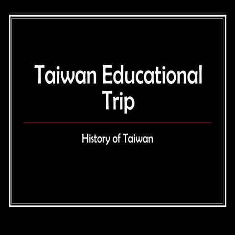 Taiwan's History