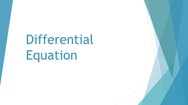 Differential Equation