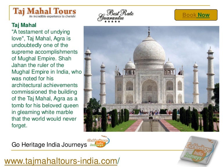 Taj Mahal Tour Powerpoint Taj Mahal Tour Powerpoint