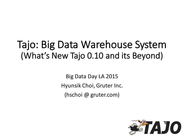 What's New Tajo 0.10 and Its Beyond