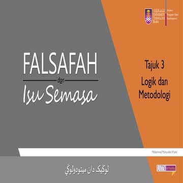 Tajuk 3 Logik dan Metodologi