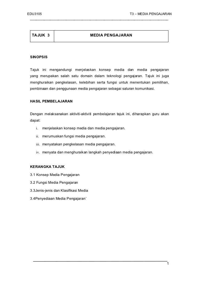Tajuk 3 Media Pengajaran