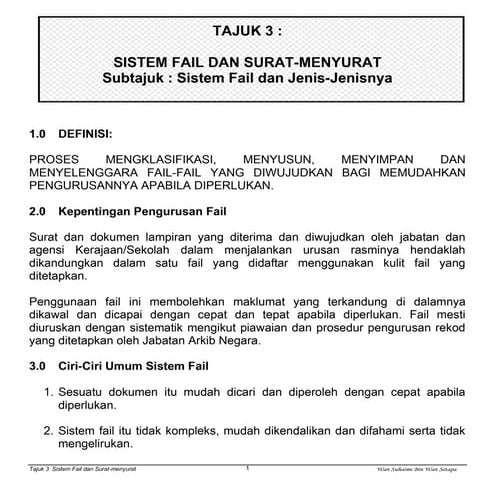 Tajuk 3 sistem fail dan surat menyurat 1