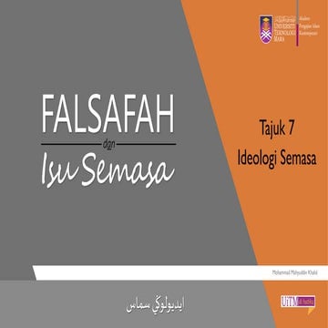 Tajuk 7 Ideologi Semasa