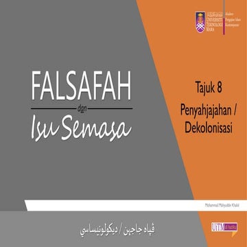 Tajuk 8 Penyahjajahan Dekolonisasi