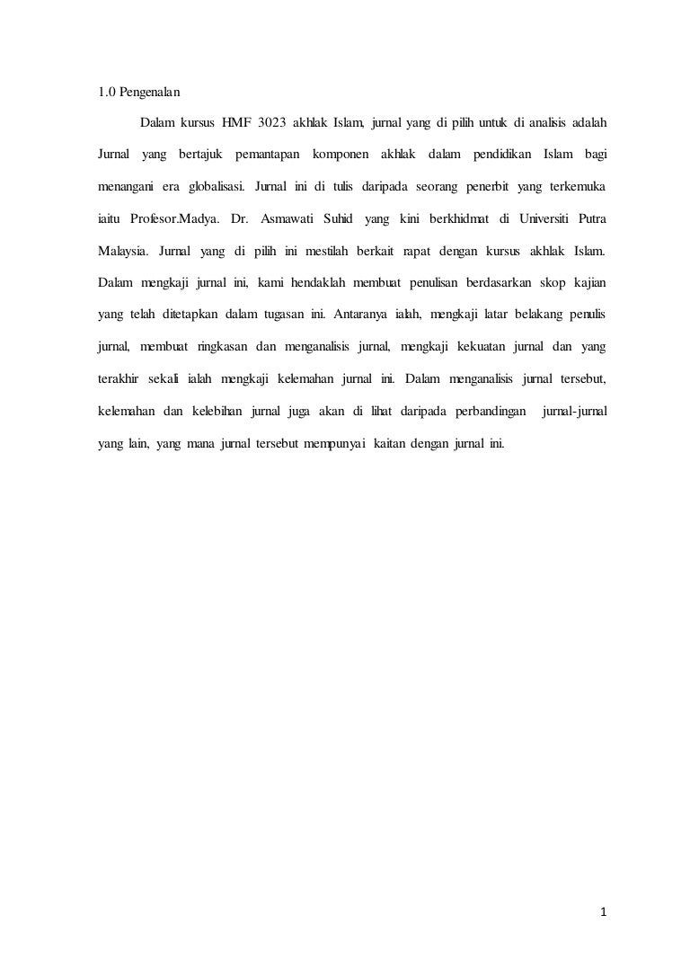 Contoh Penutup Kerja Kursus Pendidikan Islam