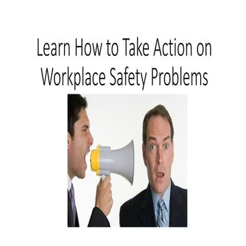 Take action on workplace safety