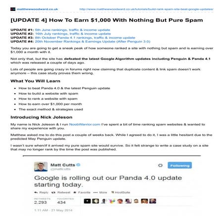 Take A Sneaky Peak At How Someone Built & Ranked A Site That Beats Penguin 3....