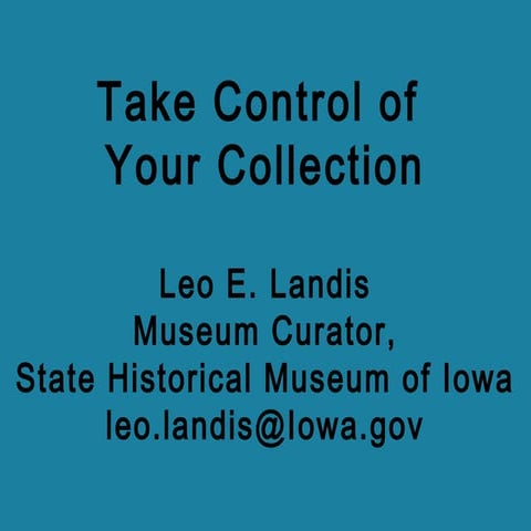 Take Control of Your Collections