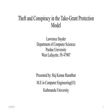 Take-Grant Protection Model