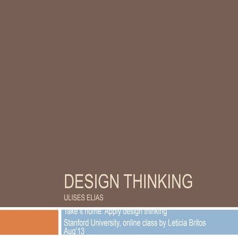 Take home Design thinking last assignment